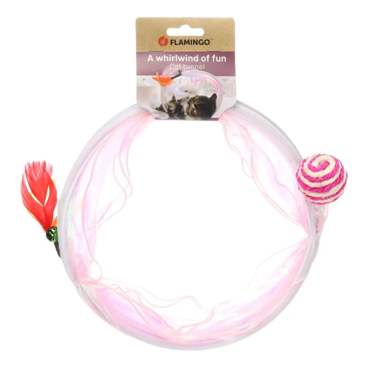 Flamingo Kennedy kattetunnel pink 45 cm